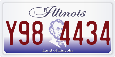 IL license plate Y984434