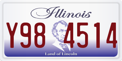 IL license plate Y984514