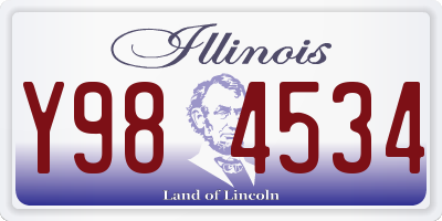IL license plate Y984534
