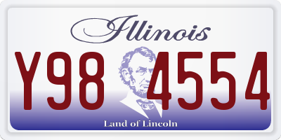 IL license plate Y984554