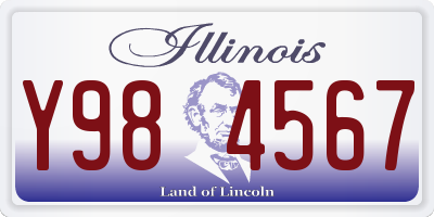 IL license plate Y984567