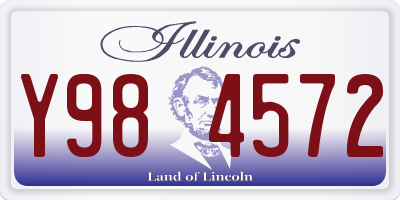 IL license plate Y984572