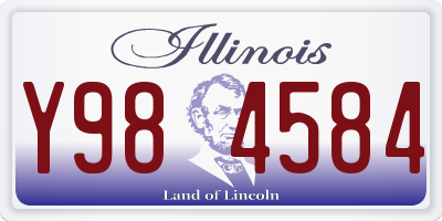 IL license plate Y984584