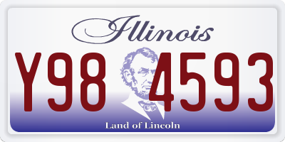 IL license plate Y984593