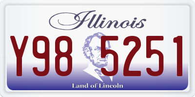 IL license plate Y985251