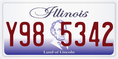 IL license plate Y985342