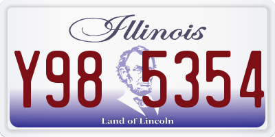 IL license plate Y985354