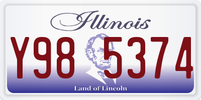 IL license plate Y985374