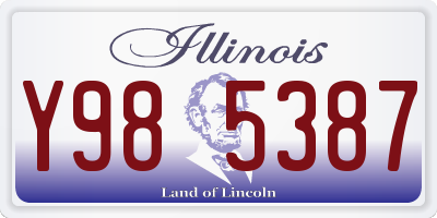 IL license plate Y985387