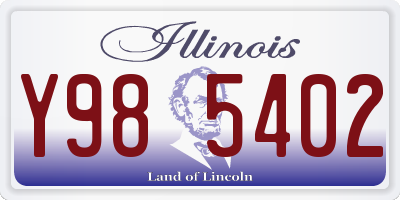 IL license plate Y985402