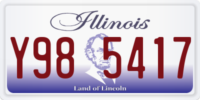 IL license plate Y985417