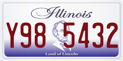 IL license plate Y985432