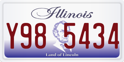 IL license plate Y985434