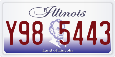 IL license plate Y985443