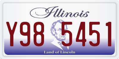 IL license plate Y985451