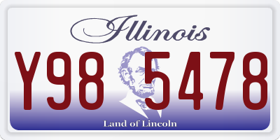 IL license plate Y985478
