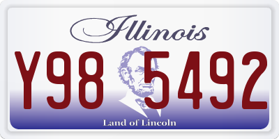 IL license plate Y985492