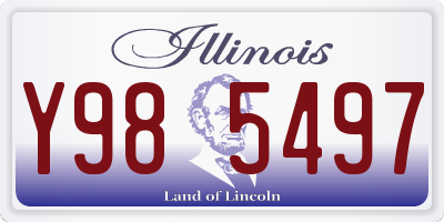 IL license plate Y985497