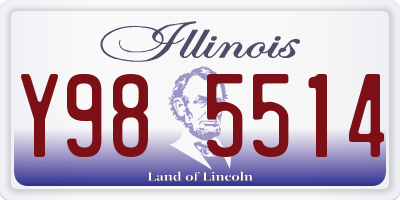 IL license plate Y985514