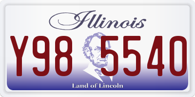 IL license plate Y985540