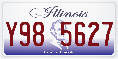 IL license plate Y985627