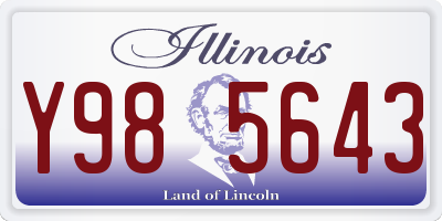IL license plate Y985643
