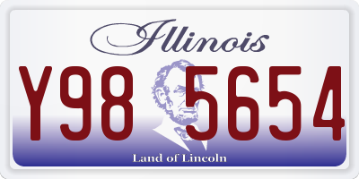 IL license plate Y985654