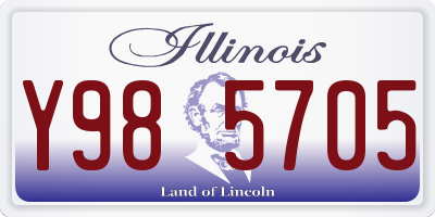 IL license plate Y985705