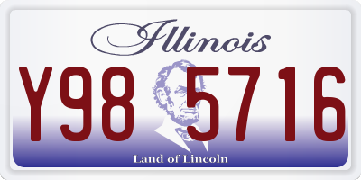 IL license plate Y985716