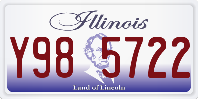 IL license plate Y985722