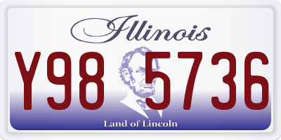 IL license plate Y985736