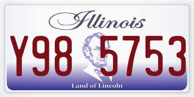IL license plate Y985753