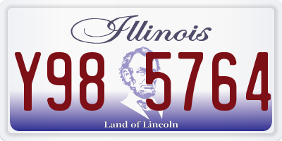 IL license plate Y985764