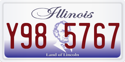 IL license plate Y985767