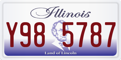 IL license plate Y985787