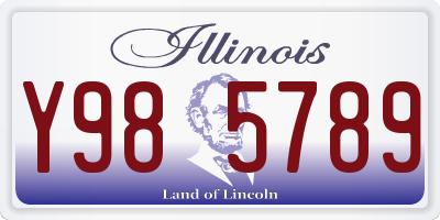 IL license plate Y985789