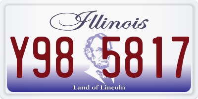 IL license plate Y985817