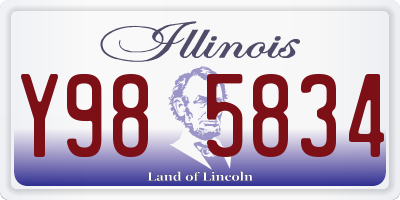 IL license plate Y985834
