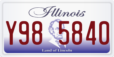 IL license plate Y985840