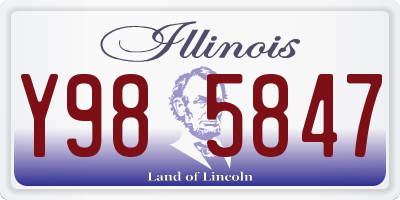 IL license plate Y985847