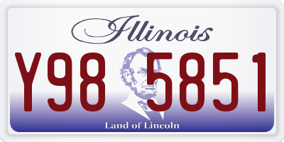 IL license plate Y985851