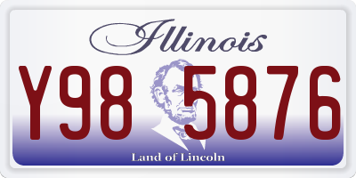 IL license plate Y985876