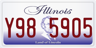 IL license plate Y985905