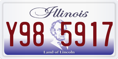 IL license plate Y985917