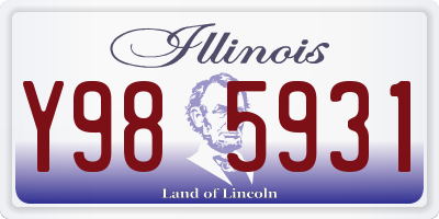 IL license plate Y985931