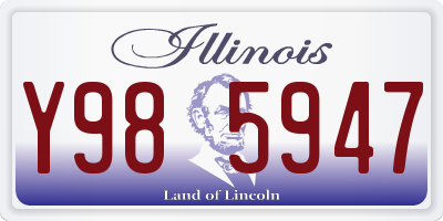 IL license plate Y985947