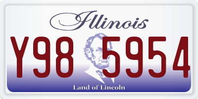 IL license plate Y985954