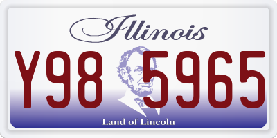 IL license plate Y985965