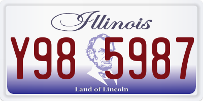 IL license plate Y985987