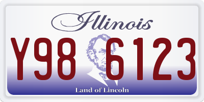 IL license plate Y986123